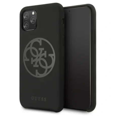 Husa silicon iPhone 11 Pro Max Tone on Tone Black Guess