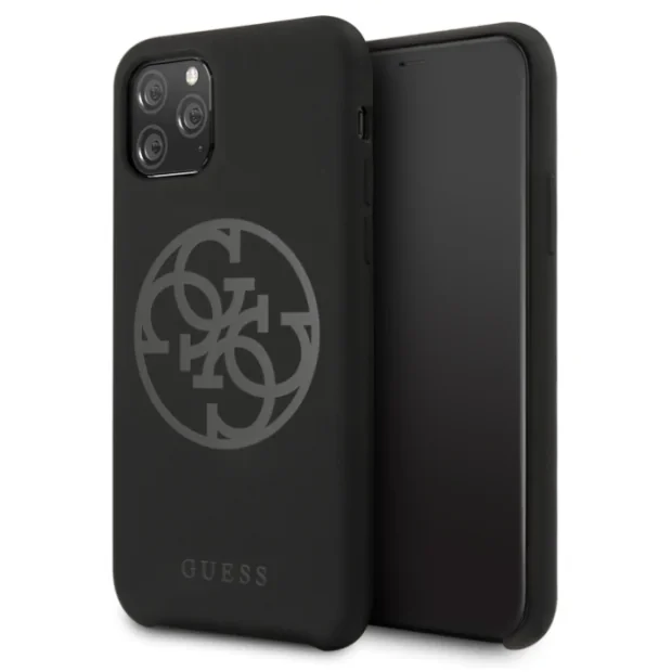 Husa silicon iPhone 11 Pro Max Tone on Tone Black Guess