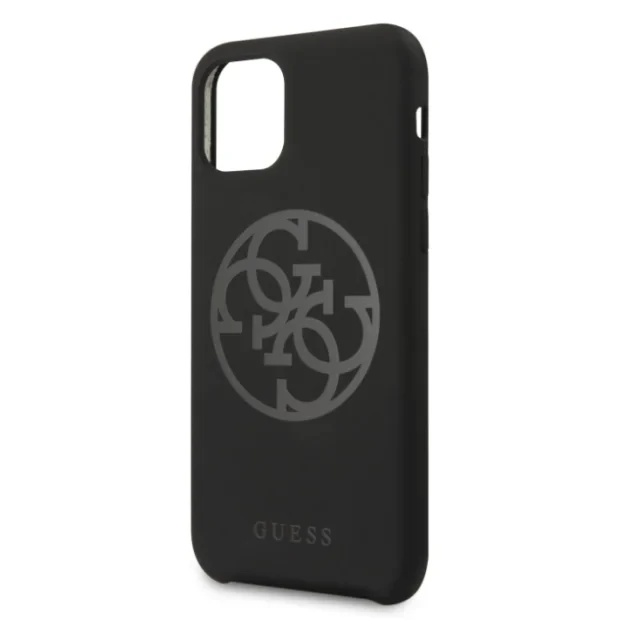 Husa silicon iPhone 11 Pro Max Tone on Tone Black Guess