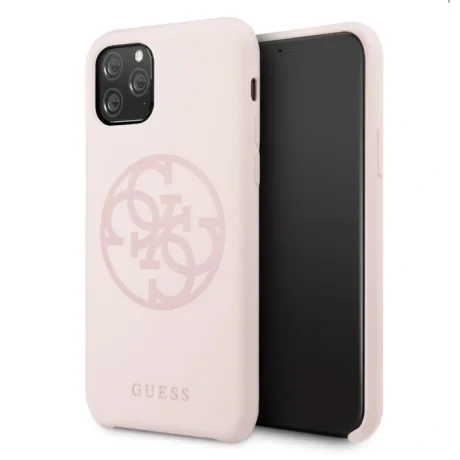 Husa silicon iPhone 11 Pro Tone on Tone Light Pink Guess