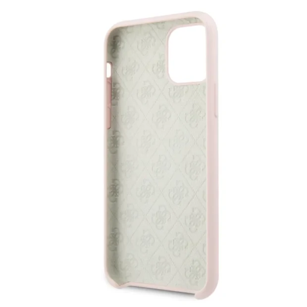 Husa silicon iPhone 11 Pro Tone on Tone Light Pink Guess