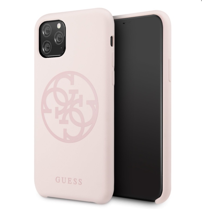 Husa silicon iPhone 11 Pro Tone on Tone Light Pink Guess thumb