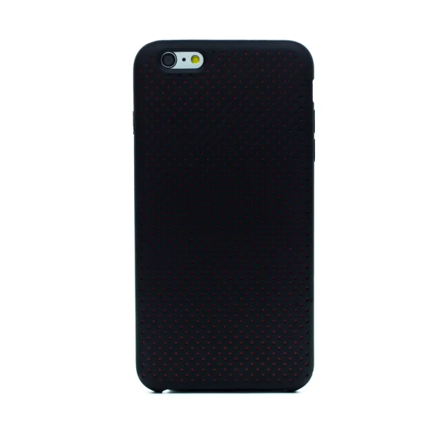 Husa silicon iPhone 6 Plus iShield Negru-Rosu