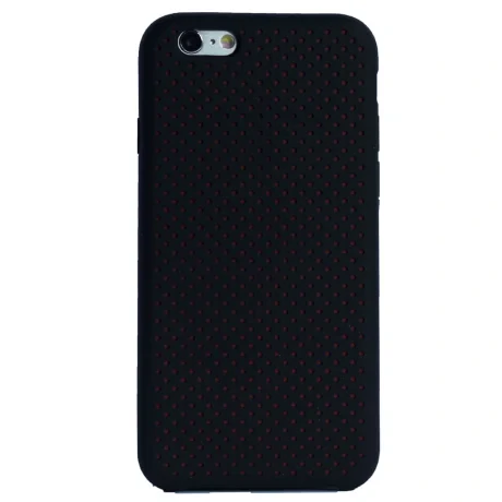 Husa silicon iPhone 6/6S iShield Negru-Rosu