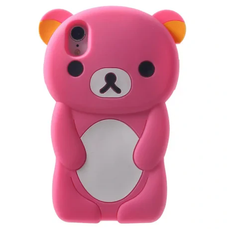 Husa silicon iPhone XR 6.1'' 3D Rilakkuma Roz