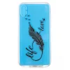 Husa silicon pentru iPhone XR Black Feather Pen