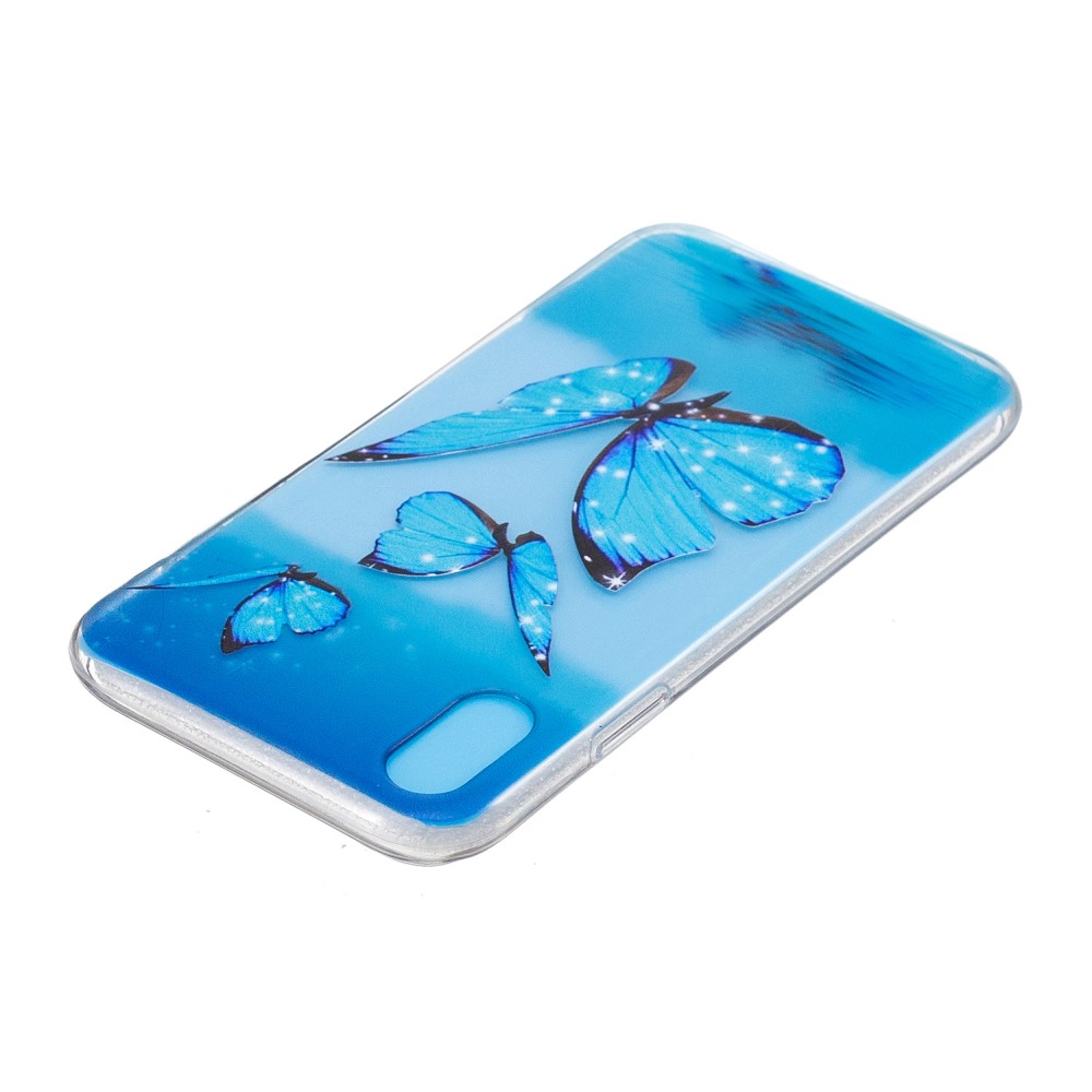 Husa silicon pentru iPhone XR Blue Butterfly thumb