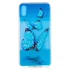 Husa silicon pentru iPhone XR Blue Butterfly