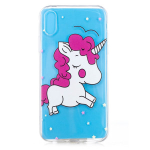 Husa silicon pentru iPhone XR Shy Unicorn
