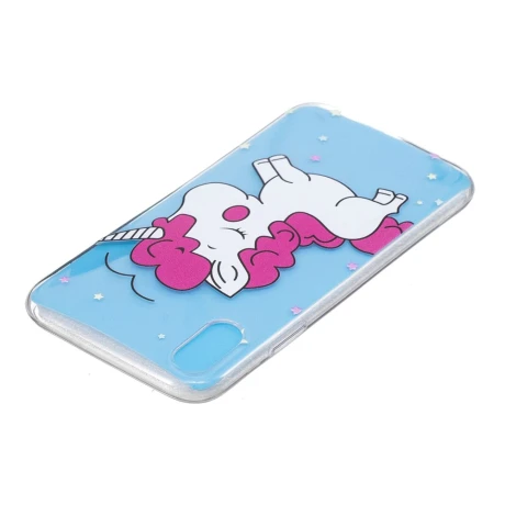 Husa silicon pentru iPhone XR Shy Unicorn