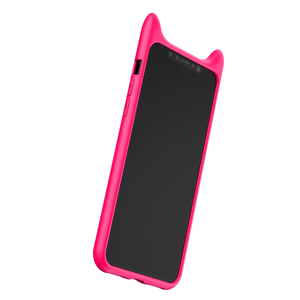 Husa silicon iPhone X/XS 5.8'' Devil Face Roz Baseus thumb