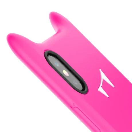 Husa silicon iPhone X/XS 5.8&#039;&#039; Devil Face Roz Baseus