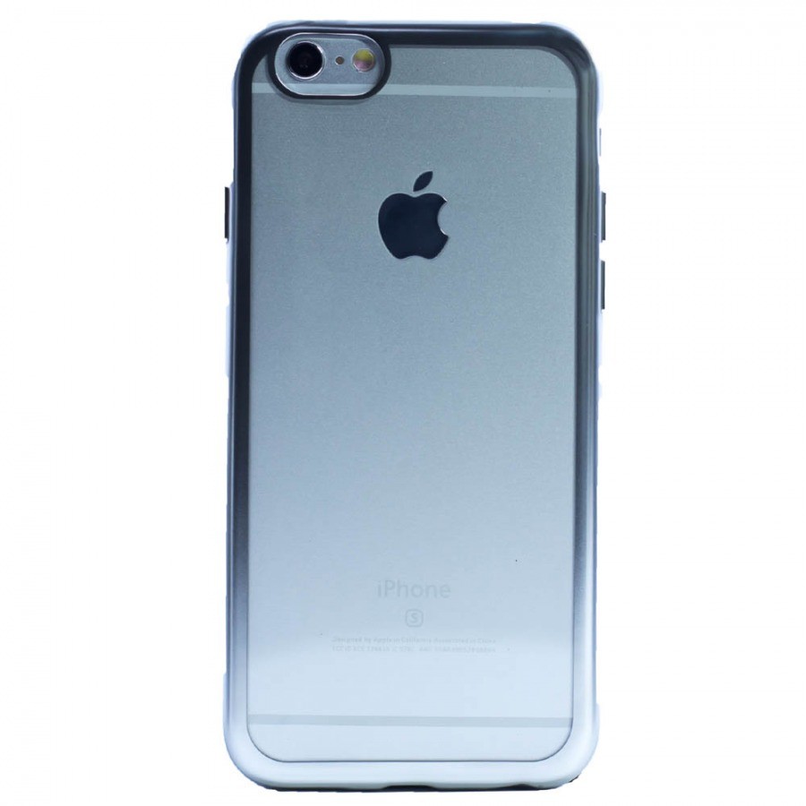 Husa Silicon pentru iPhone 6/6S ( Rama Argintiu ) thumb