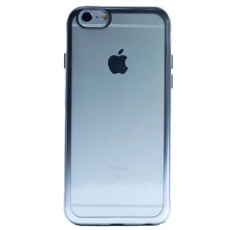 Husa Silicon pentru iPhone 6/6S ( Rama Argintiu )