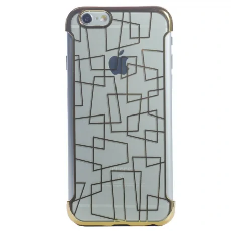Husa Silicon pentru pentru iPhone 6/6S Rama Auriu N