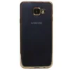 Husa Silicon Pentru Samsung Galaxy A3 2016 ( Rama Auriu )