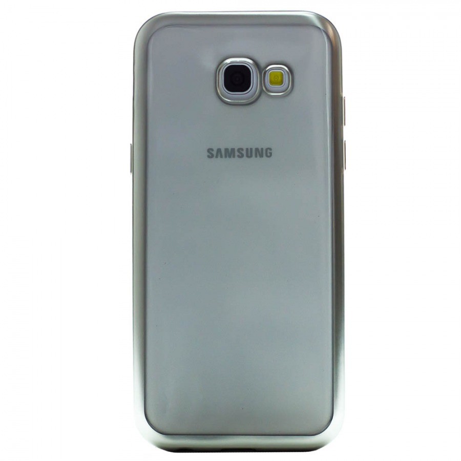 Husa Silicon Pentru Samsung Galaxy A5 2017 ( Rama Argintiu ) thumb
