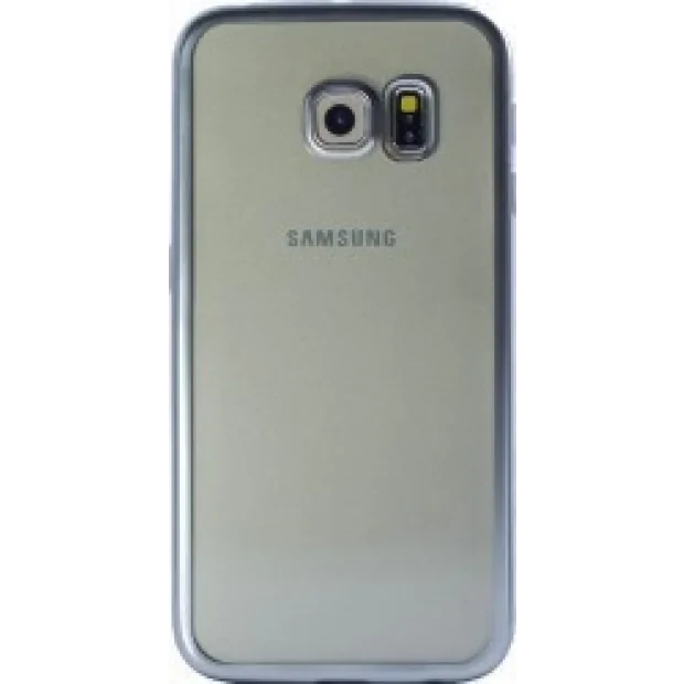 Husa Silicon Pentru Samsung Galaxy S6 ( Rama Argintiu )