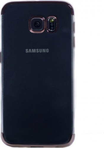 Husa Silicon Pentru Samsung Galaxy S6 ( Rama Roz ) thumb