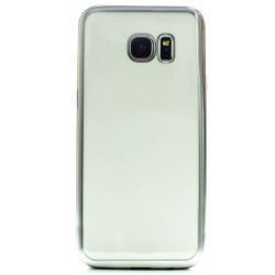 Husa Silicon Pentru Samsung Galaxy S7 Edge ( Rama Argintiu ) thumb