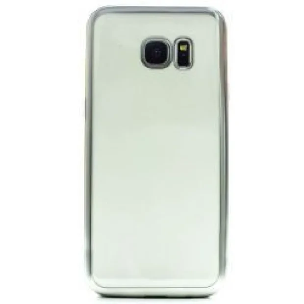 Husa Silicon Pentru Samsung Galaxy S7 Edge ( Rama Argintiu )