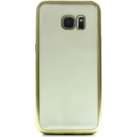 Husa Silicon Pentru Samsung Galaxy S7 Edge ( Rama Auriu )