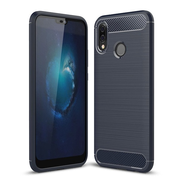 Husa Silicon Samsung Galaxy A10/M10, Carbon Albastru thumb