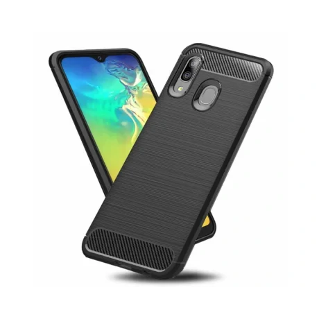 Husa Silicon Samsung Galaxy A20e, Carbon Negru
