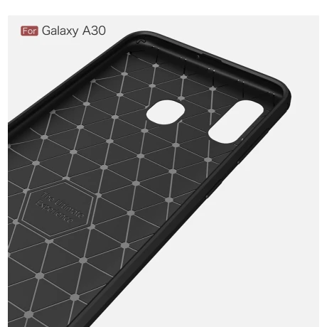 Husa Silicon Samsung Galaxy A30, Carbon Negru