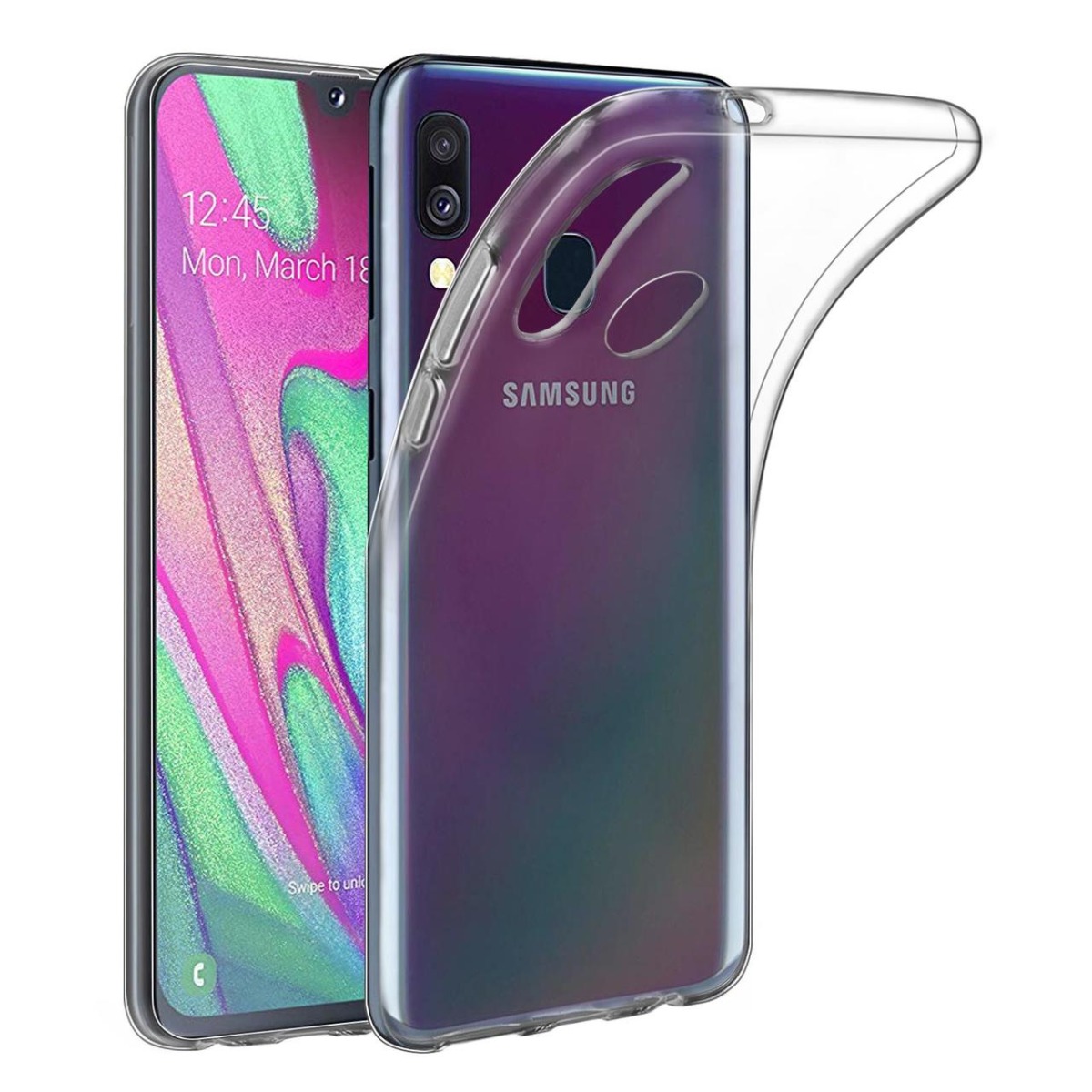 Husa Silicon Samsung Galaxy A40, Transparent thumb