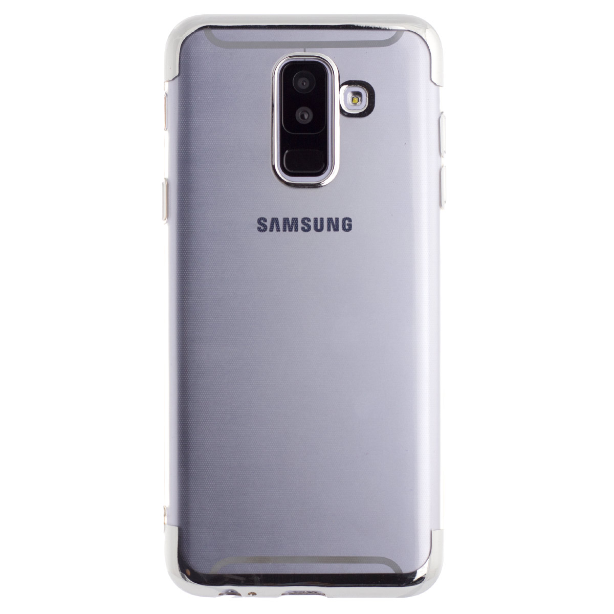 Husa Silicon Samsung Galaxy A6 Plus 2018, Rama Argintie thumb