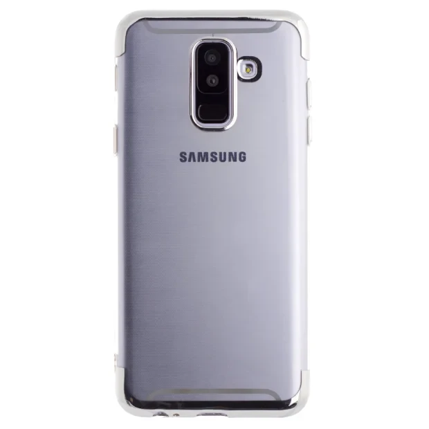 Husa Silicon Samsung Galaxy A6 Plus 2018, Rama Argintie
