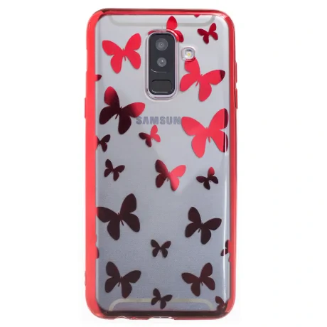 Husa Silicon Samsung Galaxy A6 Plus, Fluturi
