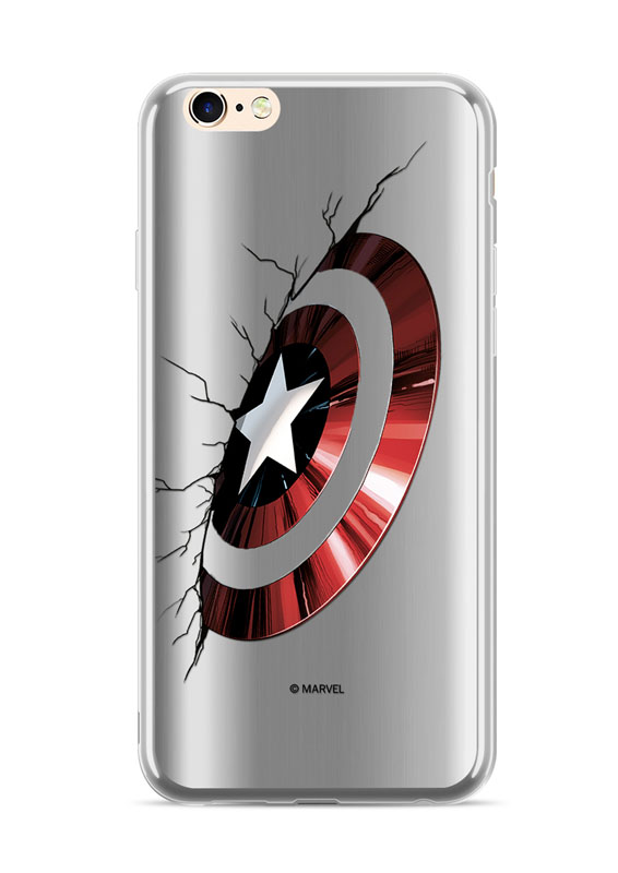 Husa Silicon Samsung Galaxy A7 2018 Captain America 023 Silver thumb