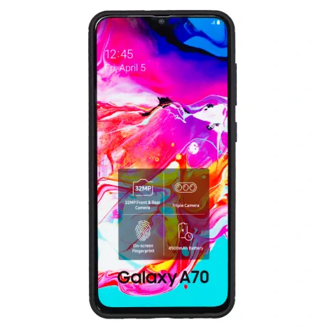 Husa Silicon Samsung Galaxy A70, Carbon