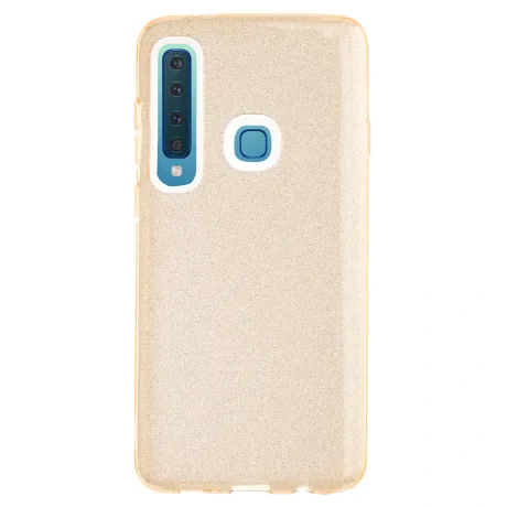 Husa Silicon Samsung Galaxy A9 2018, Glitter Aurie