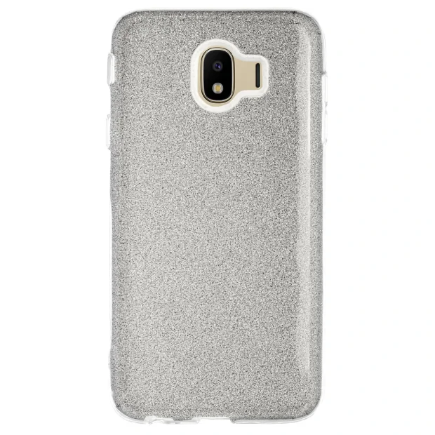 Husa Silicon Samsung Galaxy J4 2018, Glitter Argintie