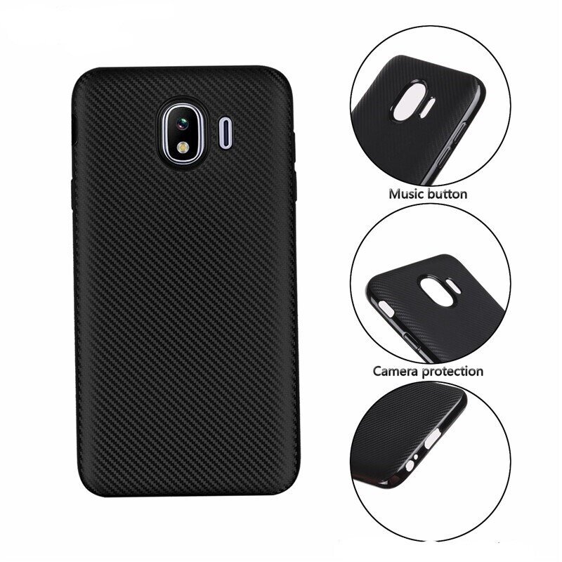 Husa Silicon Samsung Galaxy J4 2018, Negru Carbon thumb