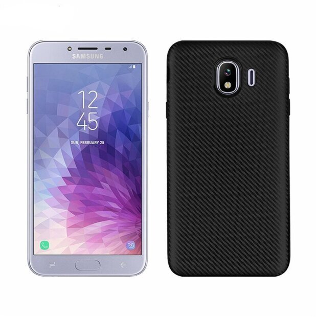 Husa Silicon Samsung Galaxy J4 2018, Negru Carbon