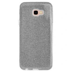 Husa Silicon Samsung Galaxy J4 Plus, Glitter Argintie