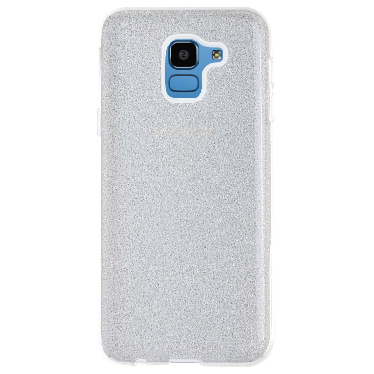 Husa Silicon Samsung Galaxy J6 2018, Glitter Argintie thumb