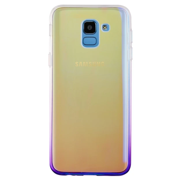 Husa silicon Samsung Galaxy J6 2018, Multicolor-Albastra