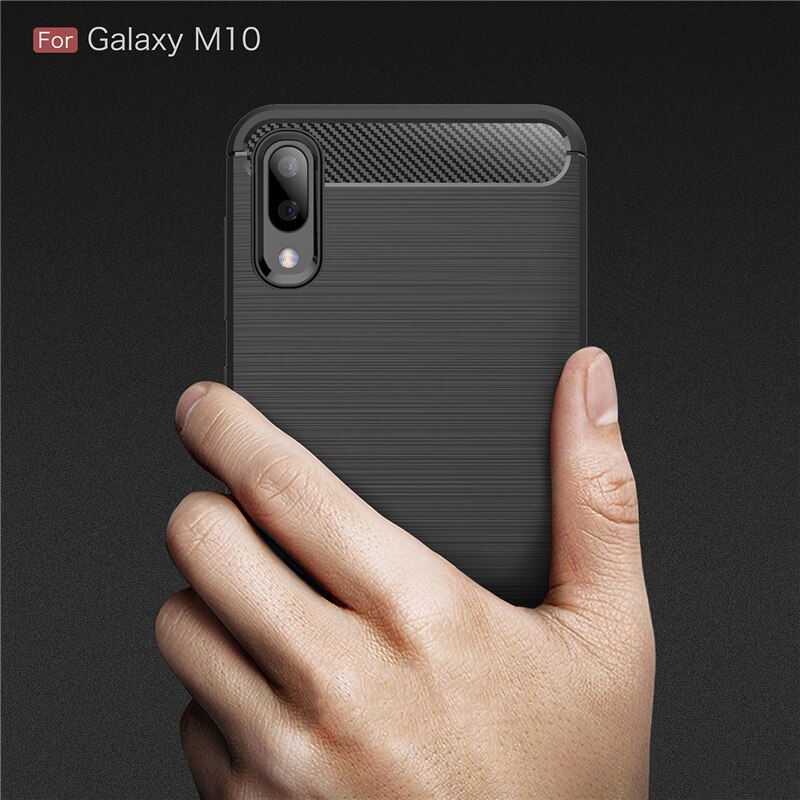 Husa Silicon Samsung Galaxy M10, Carbon Negru thumb
