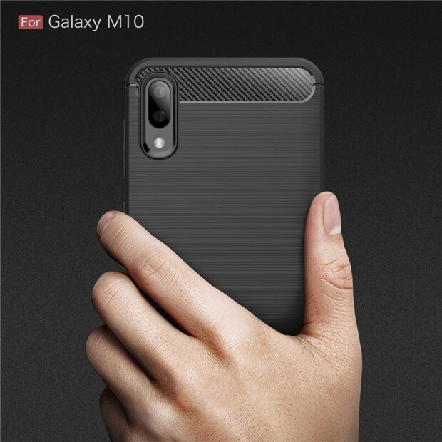 Husa Silicon Samsung Galaxy M10, Carbon Negru