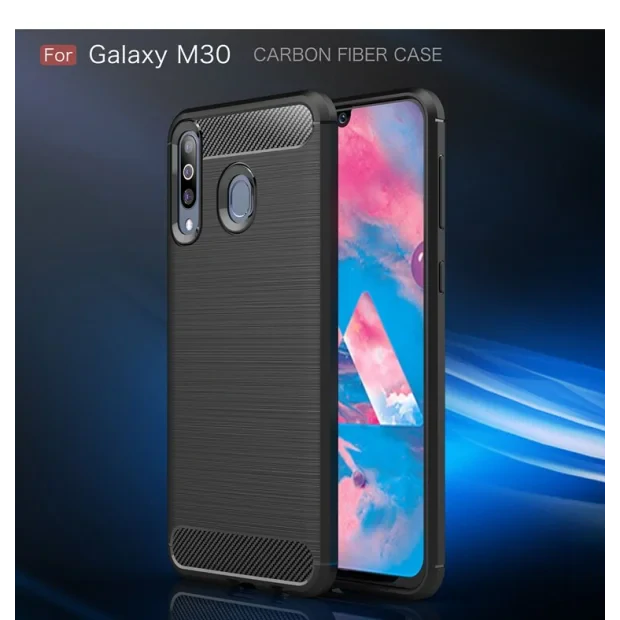 Husa Silicon Samsung Galaxy M30, Carbon Negru