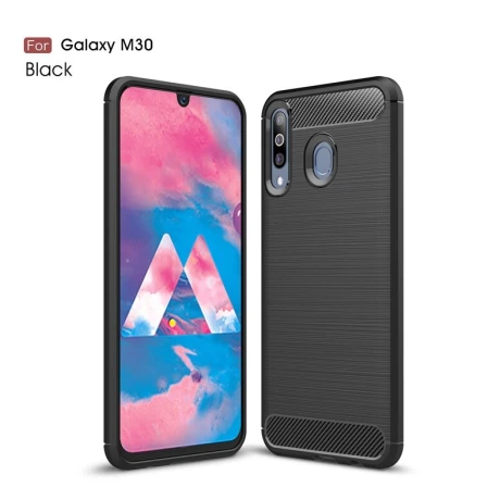 Husa Silicon Samsung Galaxy M30, Carbon Negru