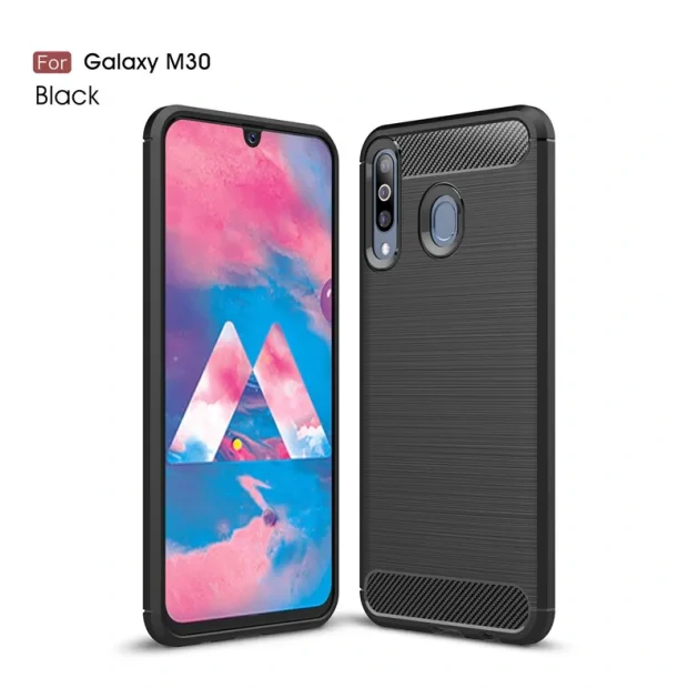 Husa Silicon Samsung Galaxy M30, Carbon Negru