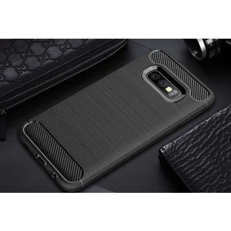 Husa Silicon Samsung Galaxy S10, Carbon Negru