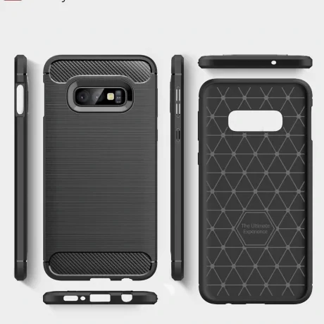 Husa Silicon Samsung Galaxy S10, Carbon Negru