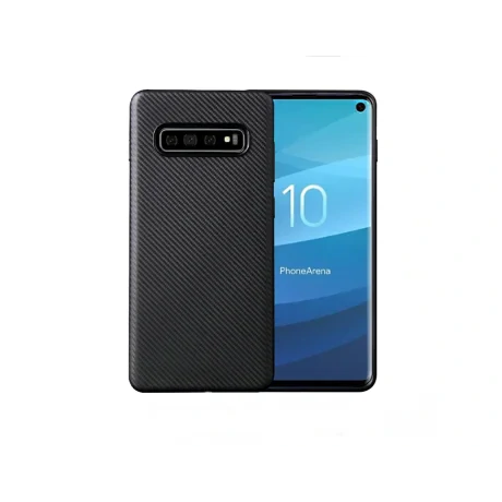 Husa Silicon Samsung Galaxy S10, Carbon Negru Mat